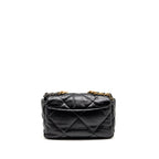 CHANEL SMALL 19 BAG LAMBSKIN BLACK MULTICOLOR HARDWARE (MICROCHIP)