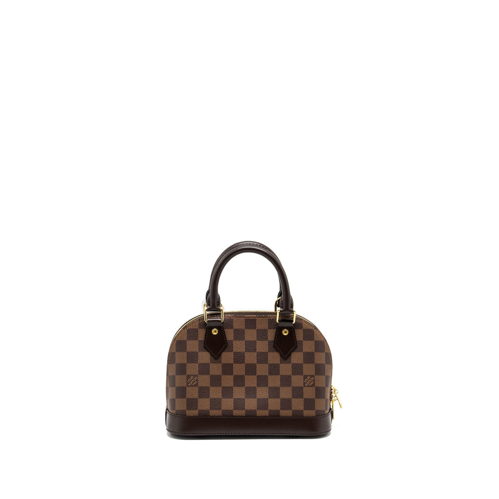 LOUIS VUITTON ALMA BB DAMIER EBENE CANVAS GHW