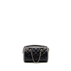 CHANEL 25P QUILTED BOWLING BAG LAMBSKIN BLACK LGHW (MICROCHIP)