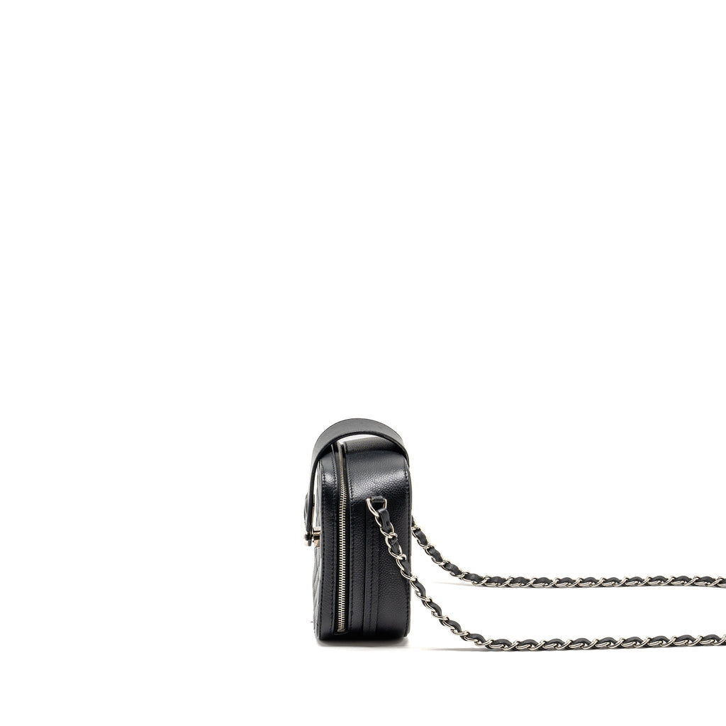 CHANEL QUILTED MINI VANITY BAG CAVIAR BLACK SHW