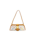 LOUIS VUITTON VINTAGE SHIRLEY CLUTCH MULTICOLOUR MONOGRAM CANVAS WHITE GHW