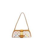 LOUIS VUITTON VINTAGE SHIRLEY CLUTCH MULTICOLOUR MONOGRAM CANVAS WHITE GHW