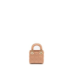 DIOR LADY DIOR MICRO BAG CANNAGE LAMBSKIN ROSE DES VENTS LGHW