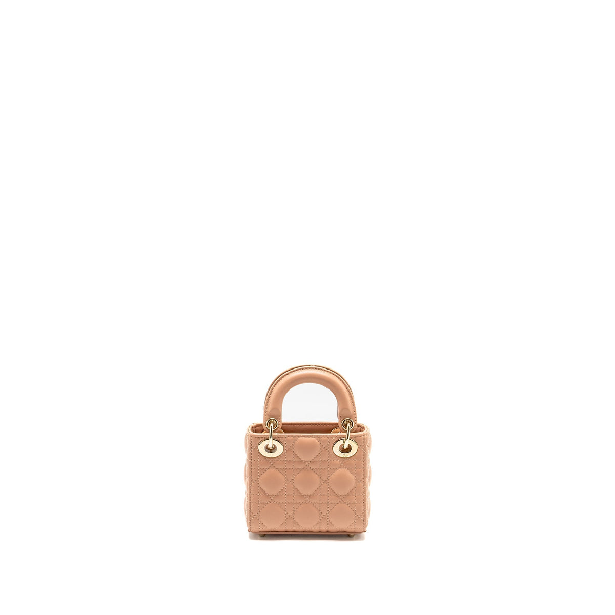 DIOR LADY DIOR MICRO BAG CANNAGE LAMBSKIN ROSE DES VENTS LGHW