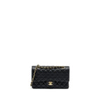 CHANEL MEDIUM CLASSIC DOUBLE FLAP BAG CAVIAR BLACK GHW (MICROCHIP)