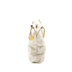 CHANEL MEDIUM 22 BAG CALFSKIN WHITE GHW (MICROCHIP)
