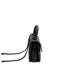 CHANEL SMALL TRENDY CC FLAP BAG LAMBSKIN SO BLACK(MICROCHIP)