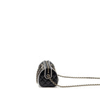 CHANEL 25P QUILTED BOWLING BAG LAMBSKIN BLACK LGHW (MICROCHIP)