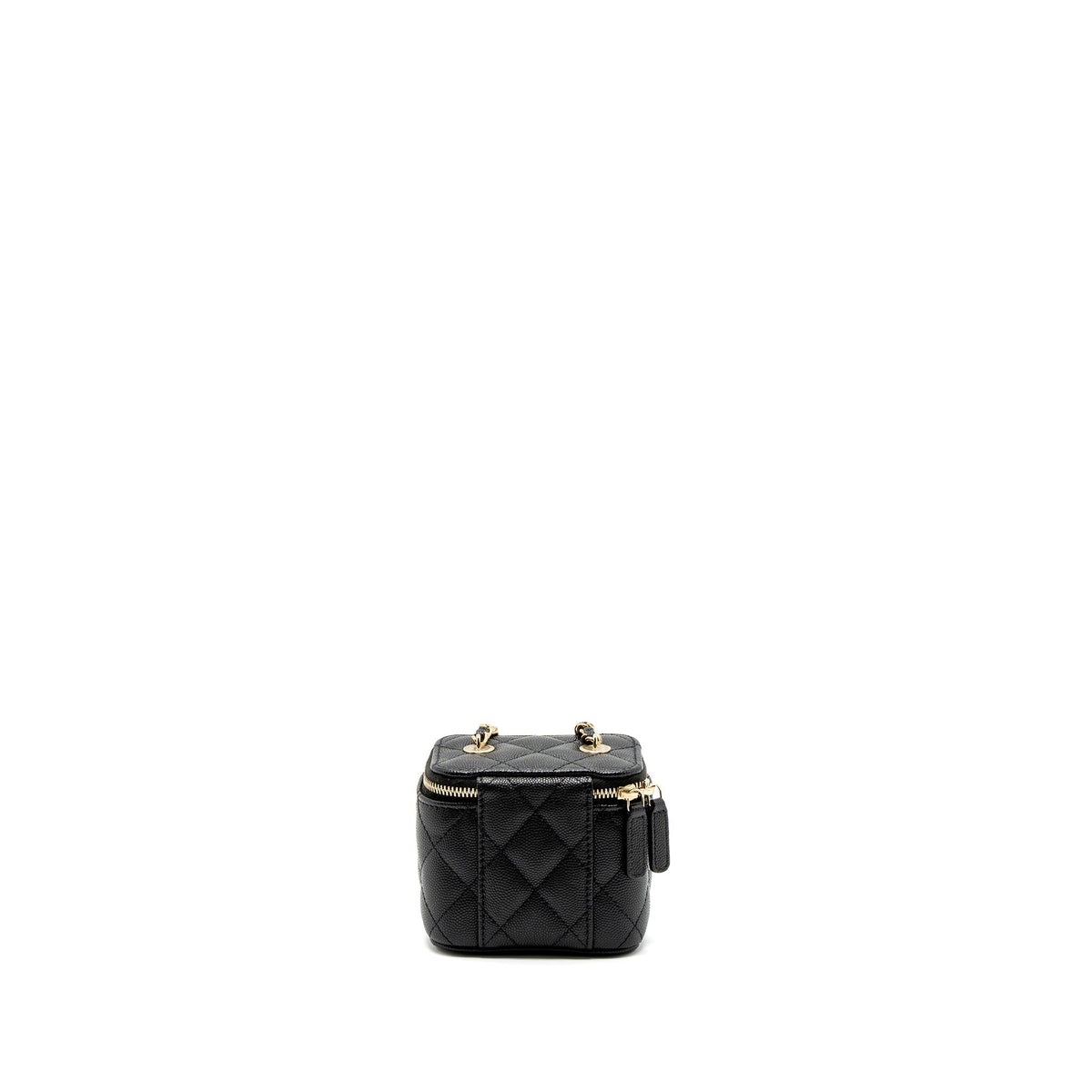 CHANEL MINI VANITY WITH CHAIN CAVIAR BLACK LGHW (MICROCHIP)