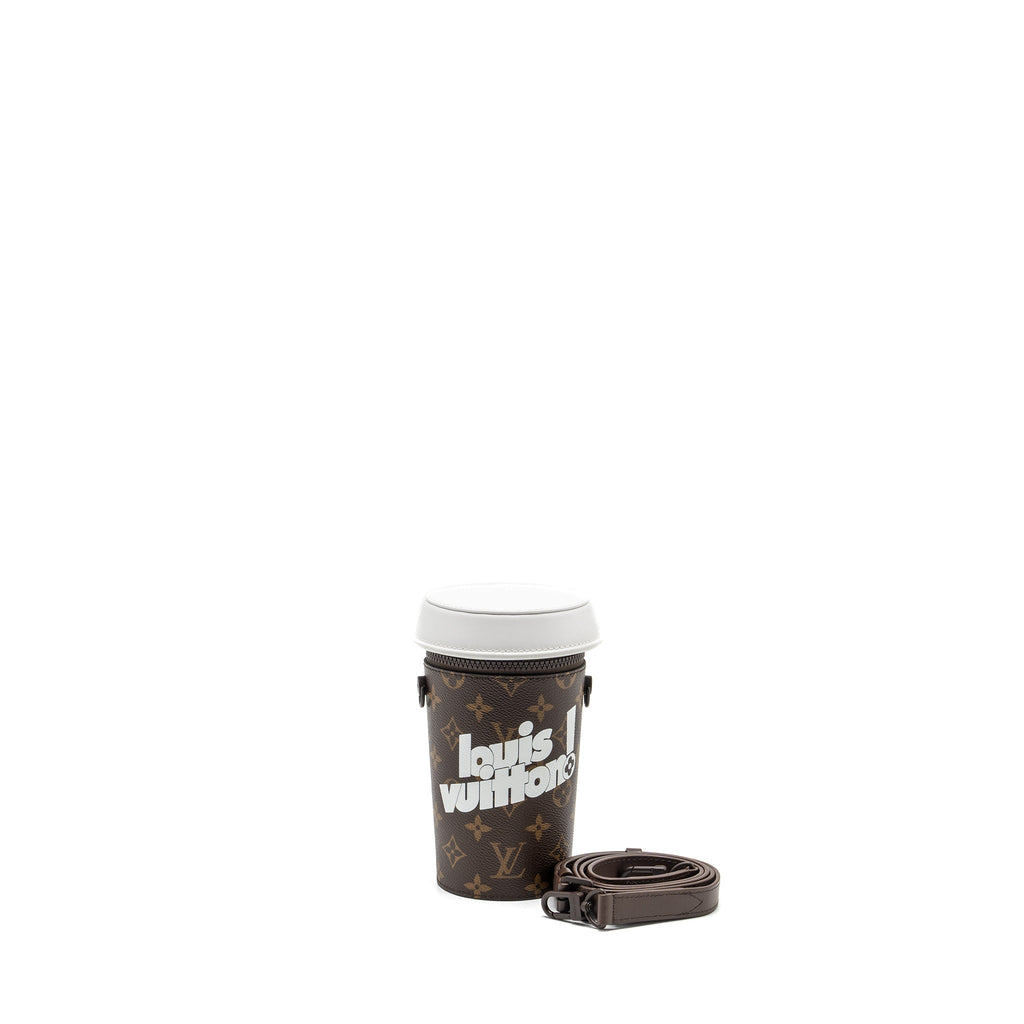 LOUIS VUITTON COFFEE CUP BAG MONOGRAM CANVAS BROWN/MULTICOLOUR BROWN HARDWARE