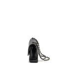 CHANEL MEDIUM CLASSIC DOUBLE FLAP BAG LAMBSKIN BLACK SHW (MICROCHIP)