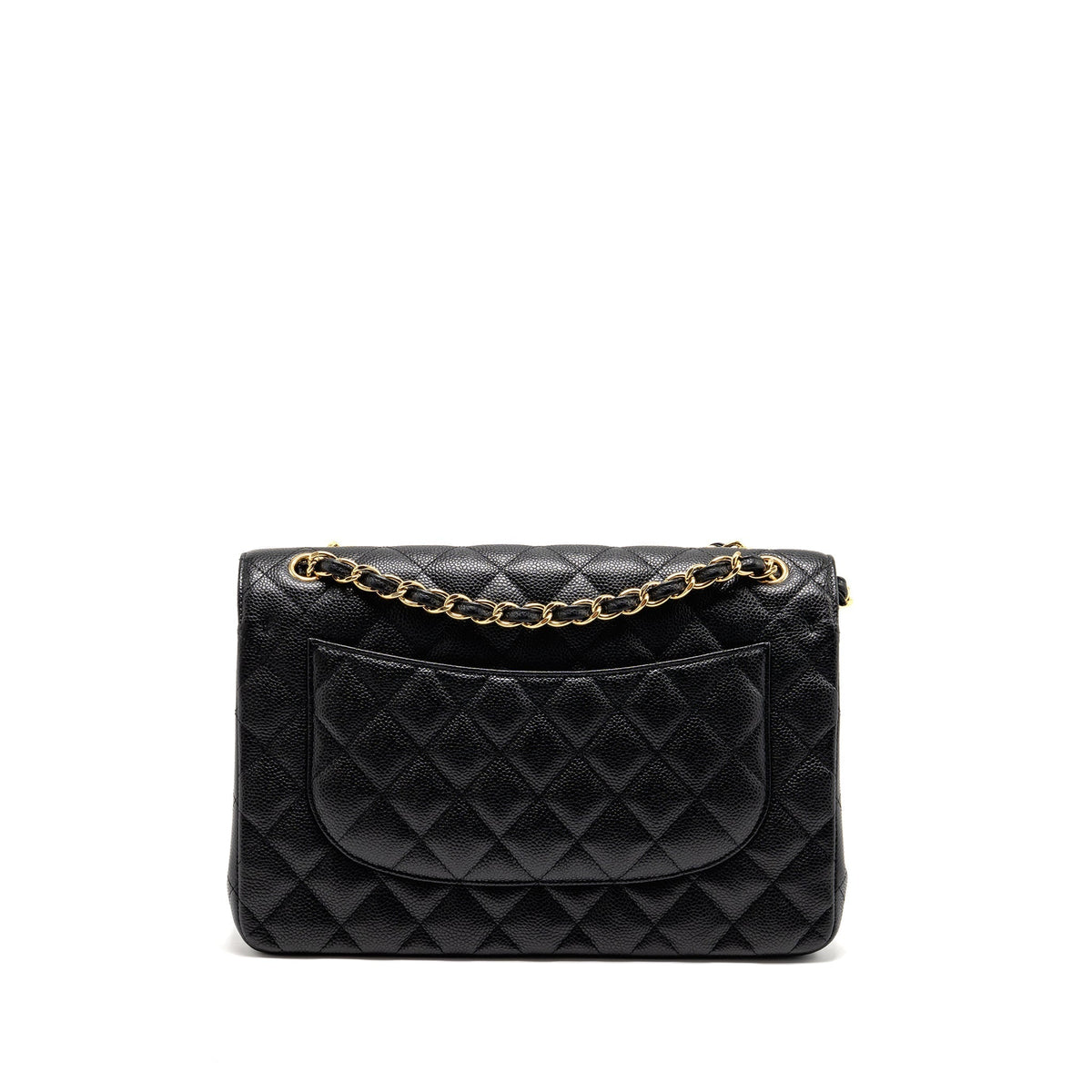 CHANEL JUMBO CLASSIC DOUBLE FLAP BAG CAVIAR BLACK GHW