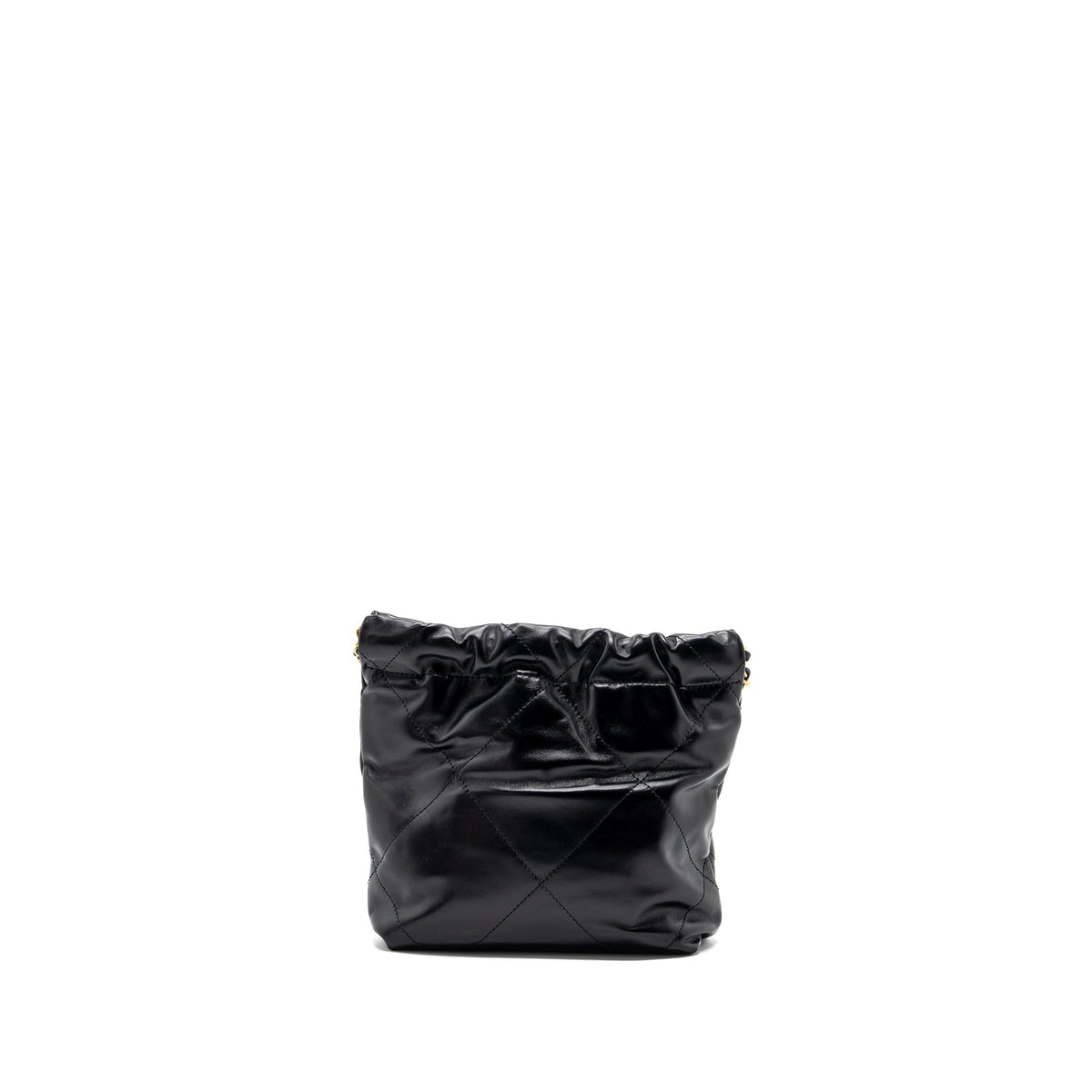 CHANEL MINI 22 BAG SHINY CALFSKIN BLACK GHW(MICROCHIP)