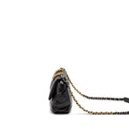 CHANEL SMALL 19 BAG LAMBSKIN BLACK GHW (MICROCHIP)