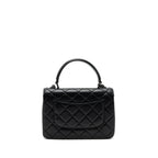 CHANEL SMALL TRENDY CC FLAP BAG LAMBSKIN SO BLACK(MICROCHIP)