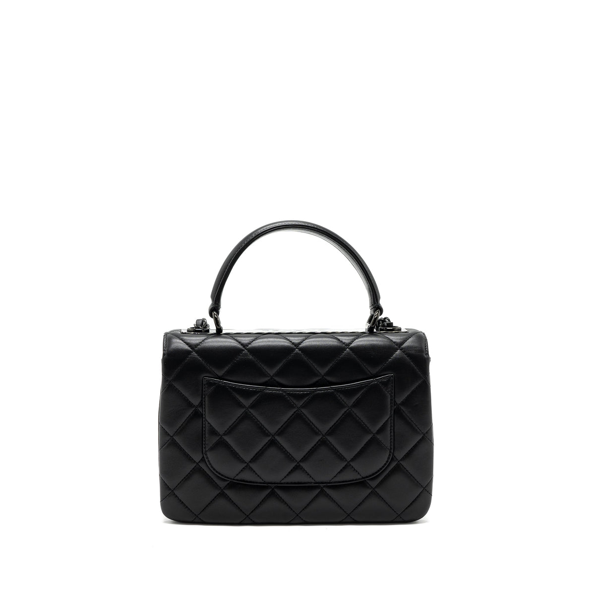 CHANEL SMALL TRENDY CC FLAP BAG LAMBSKIN SO BLACK(MICROCHIP)