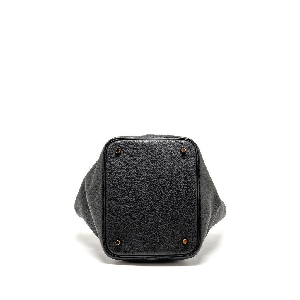 Hermes Picotin 22 Clemence Black GHW