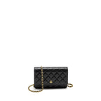 CHANEL CLASSIC WALLET ON CHAIN CAVIAR BLACK GHW