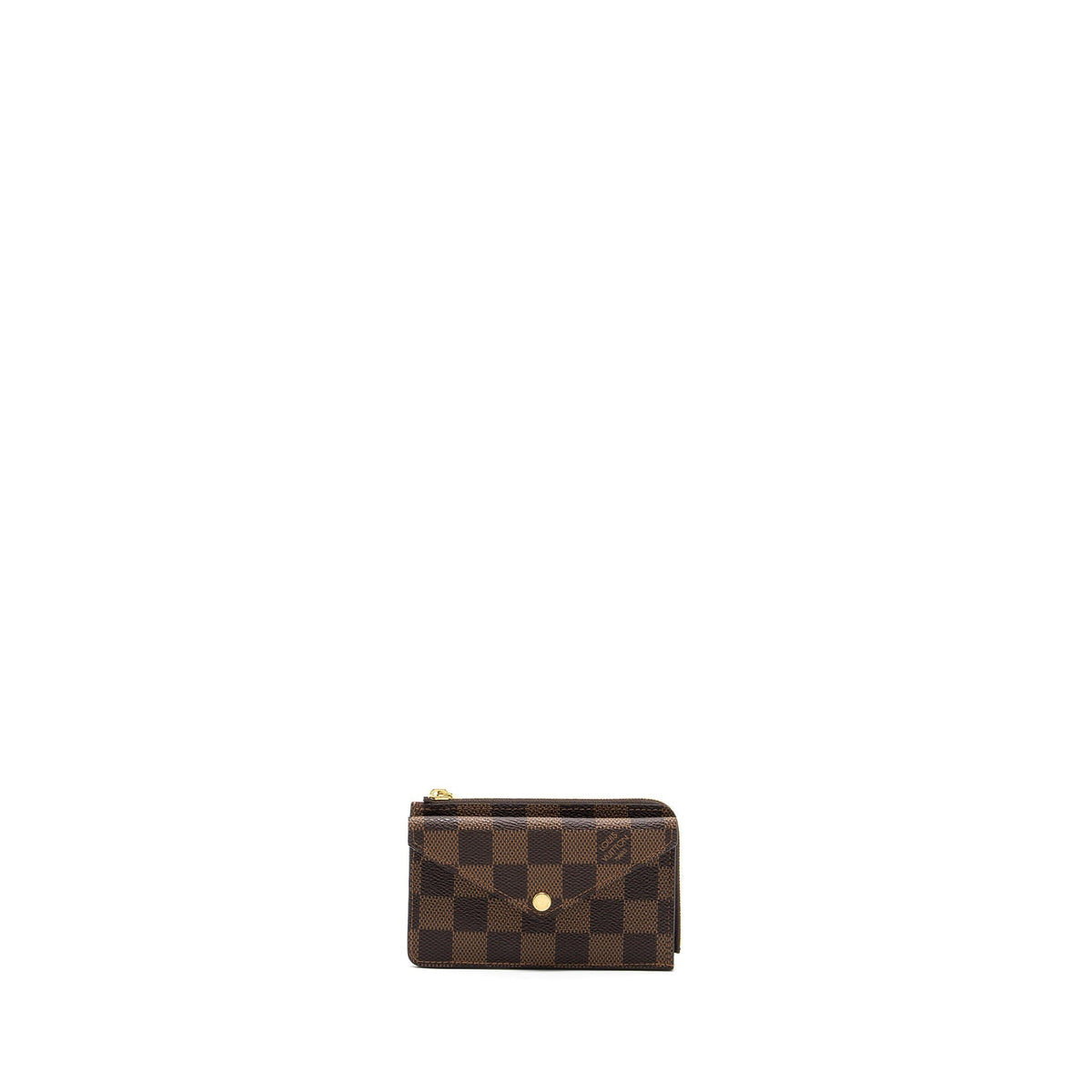 LOUIS VUITTON CARD HOLDER RECTO VERSO DAMIER EBENE/ RED GHW (NEW VERSION)