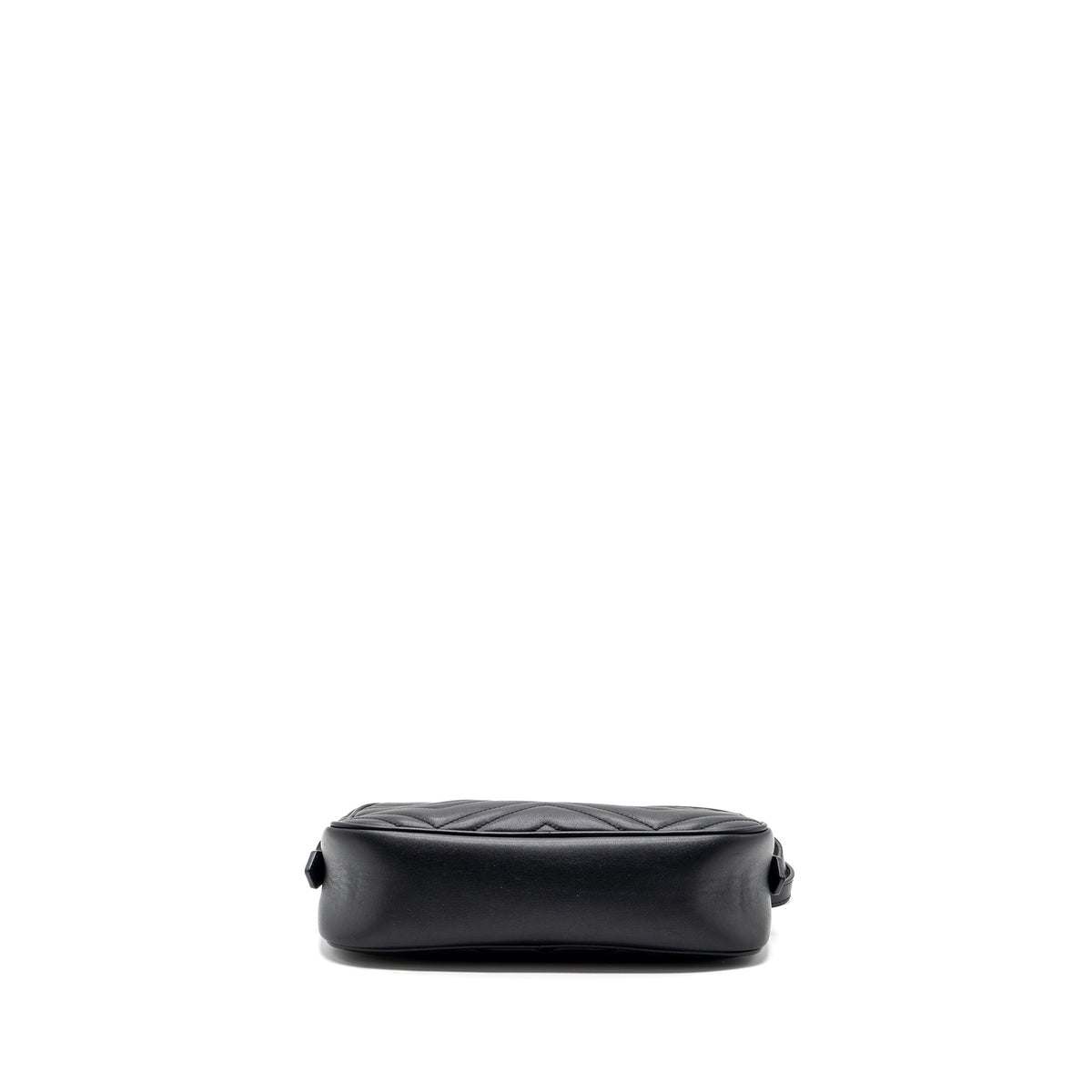 GUCCI GG MARMONT MATELASSE CAMERA SHOULDER BAG LEATHER BLACK GHW