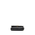 CHANEL MINI FLAP BELT BAG/CARD HOLDER CAVIAR BLACK GHW (MICROCHIP)