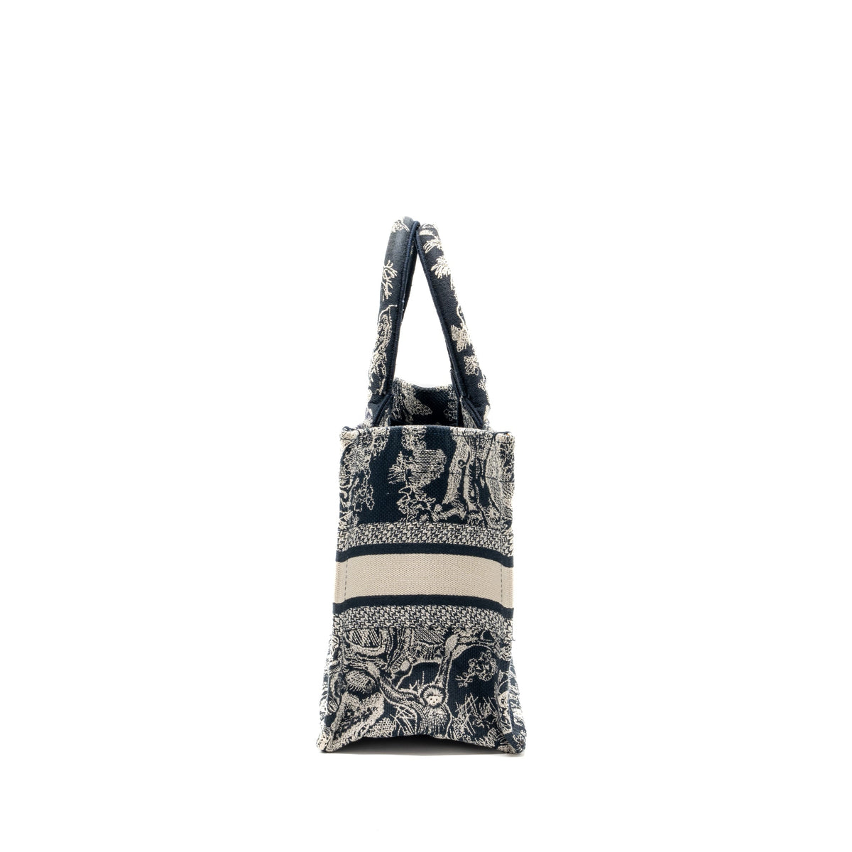 DIOR SMALL BOOK TOTE BLUE TOILE DE JOUY EMBROIDERY