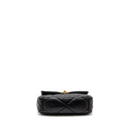 CHANEL SMALL 19 BAG LAMBSKIN BLACK GHW (MICROCHIP)