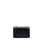 CHANEL SMALL CLASSIC DOUBLE FLAP BAG LAMBSKIN BLACK GHW