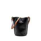 LOEWE GATE BUCKET BAG CALFSKIN BLACK / TAN GHW