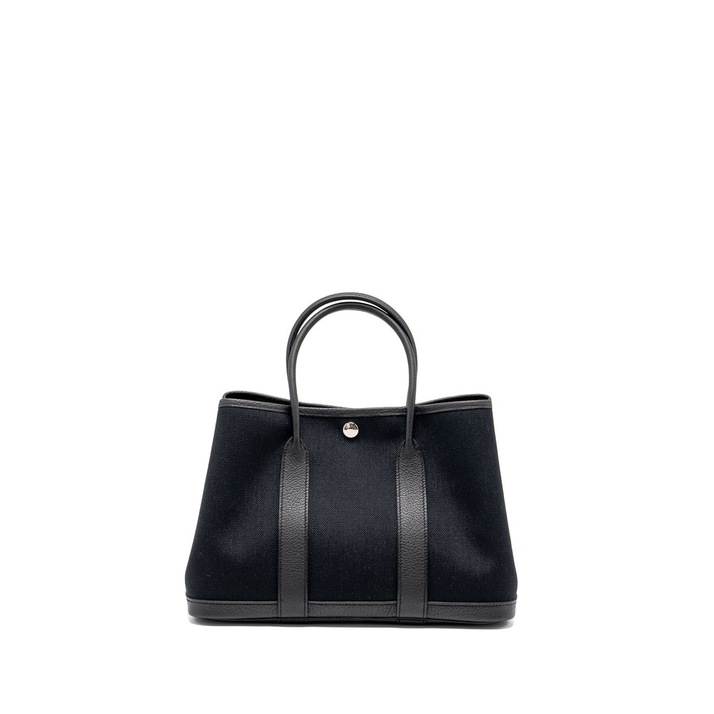 HERMES GARDEN PARTY 30 CANVAS/NEGONDA BLACK SHW