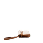 Hermes pochette kelly depeches 25 canvas / barenia ecru beige / fauve SHW