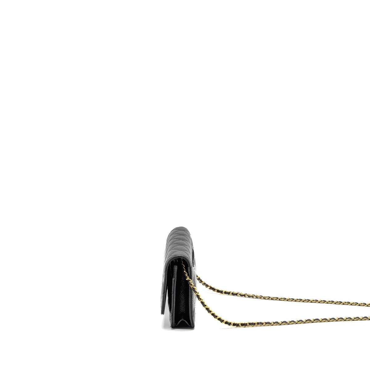 CHANEL CLASSIC WALLET ON CHAIN CAVIAR BLACK GHW