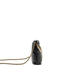 Chanel 23S Mini 22 Bag with Pear Chain Shiny Calfskin Black Brushed GHW (Microchip)