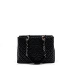 CHANEL GRAND SHOPPING TOTE BAG CAVIAR BLACK SHW