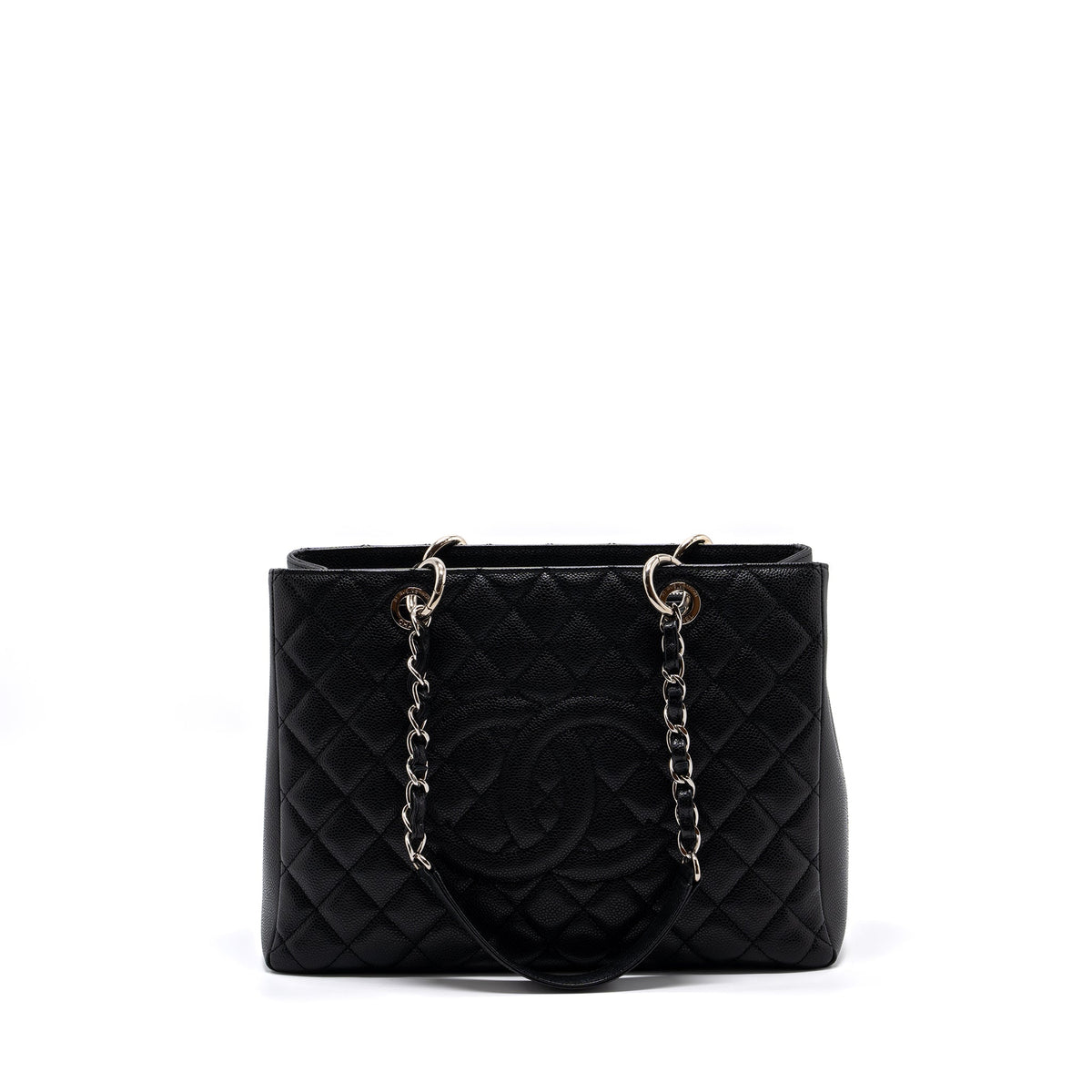 CHANEL GRAND SHOPPING TOTE BAG CAVIAR BLACK SHW