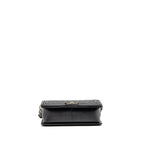 CHANEL CHEVRON MEDIUM BOY BAG CALFSKIN BLACK RUTHENIUM SHW