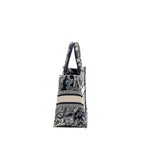 DIOR SMALL BOOK TOTE BLUE TOILE DE JOUY EMBROIDERY
