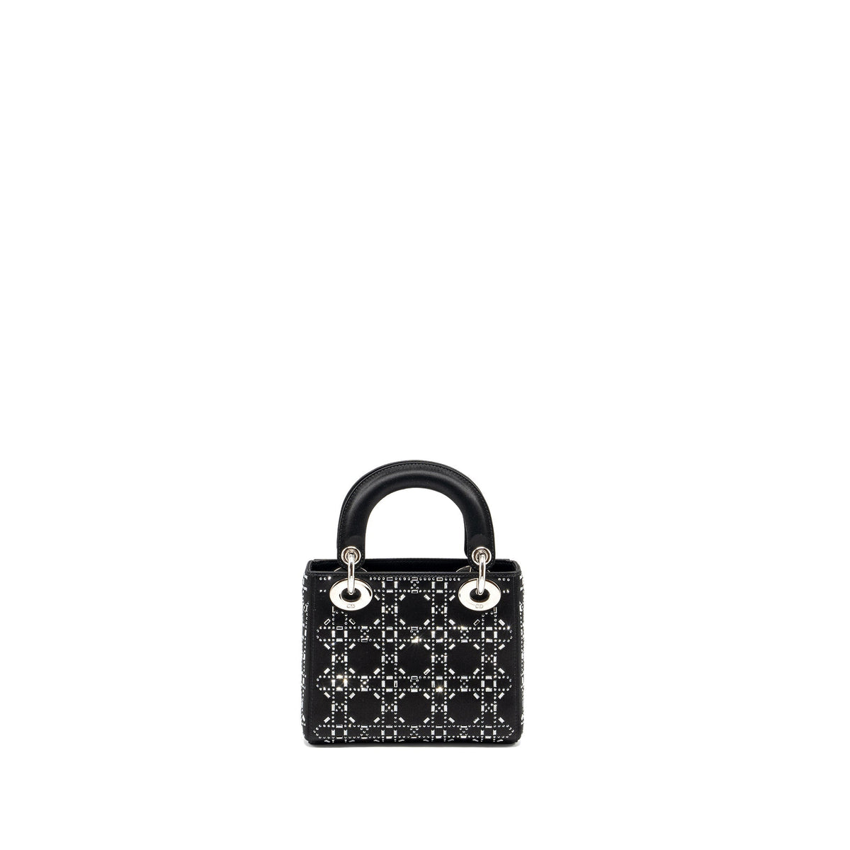 DIOR MINI LADY DIOR SATIN CRYSTAL BLACK SHW