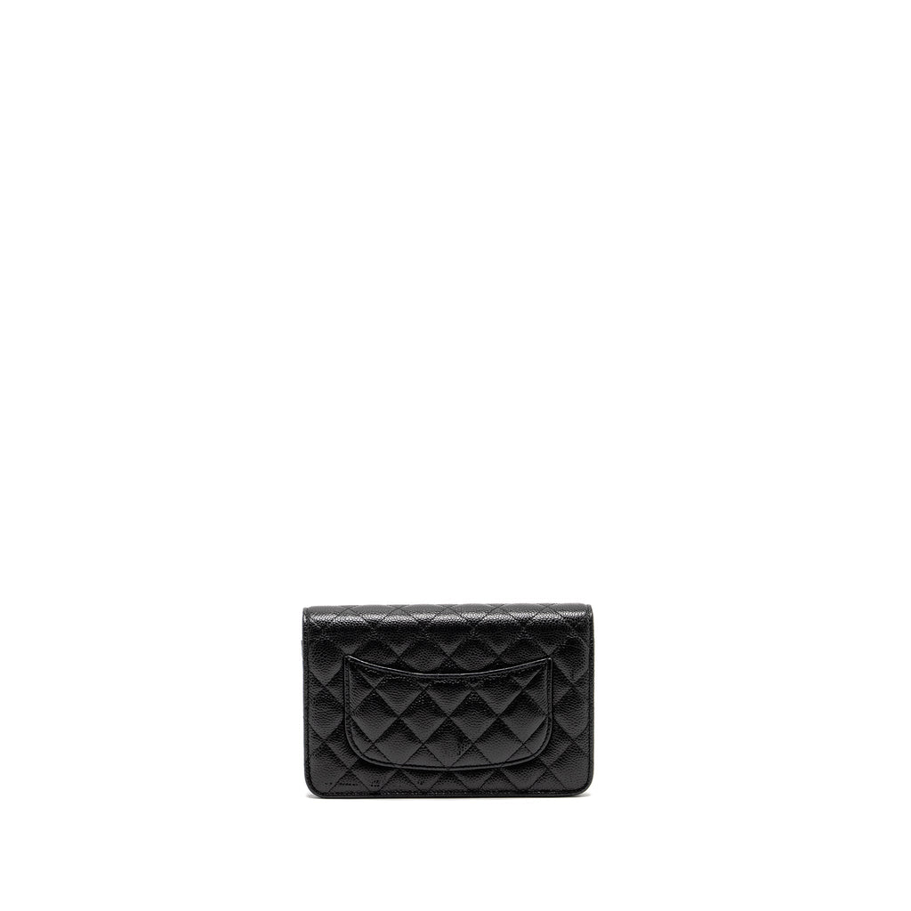 CHANEL CLASSIC WALLET ON CHAIN CAVIAR BLACK GHW