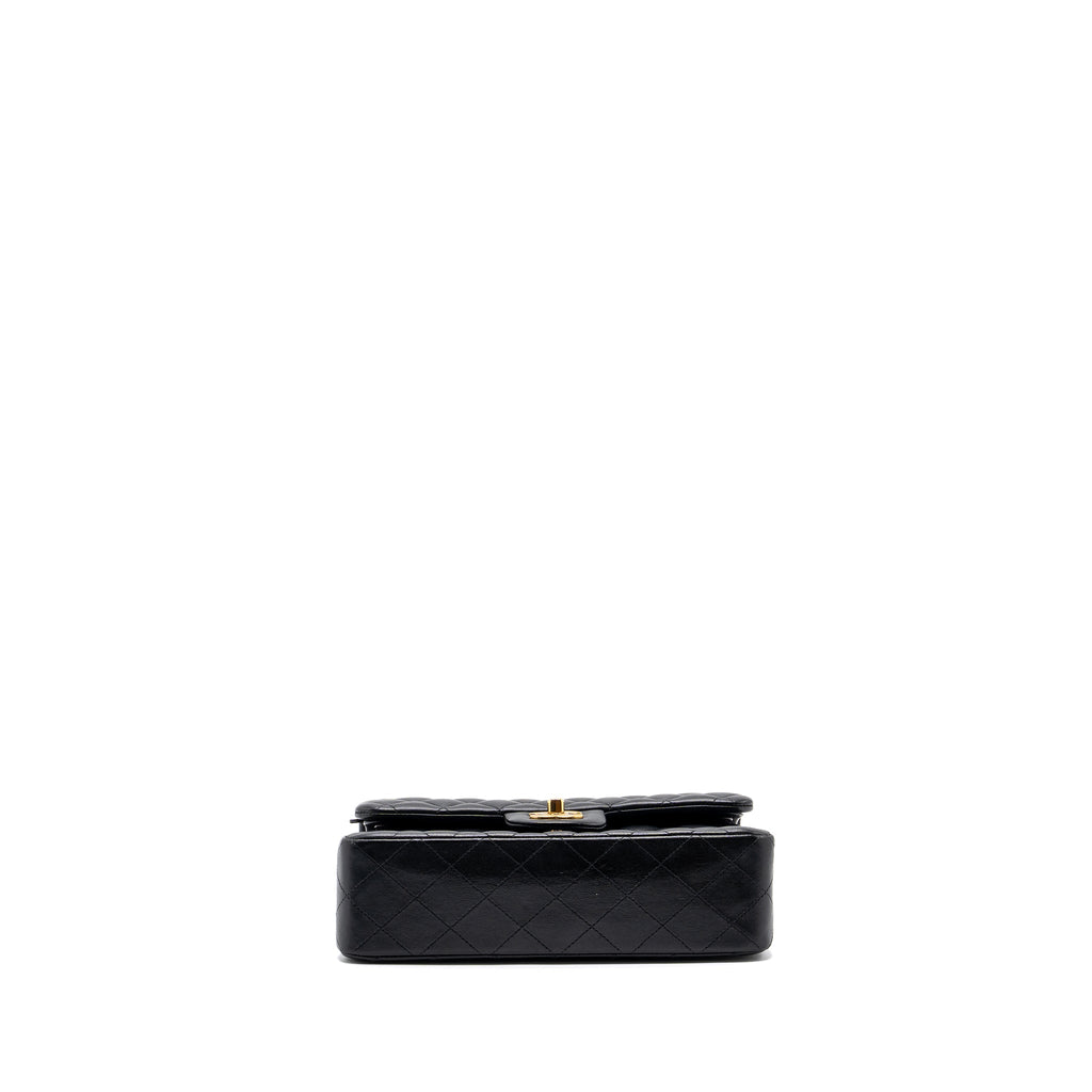 CHANEL SMALL CLASSIC DOUBLE FLAP BAG LAMBSKIN BLACK GHW