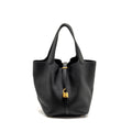 Hermes Picotin 22 Clemence Black GHW