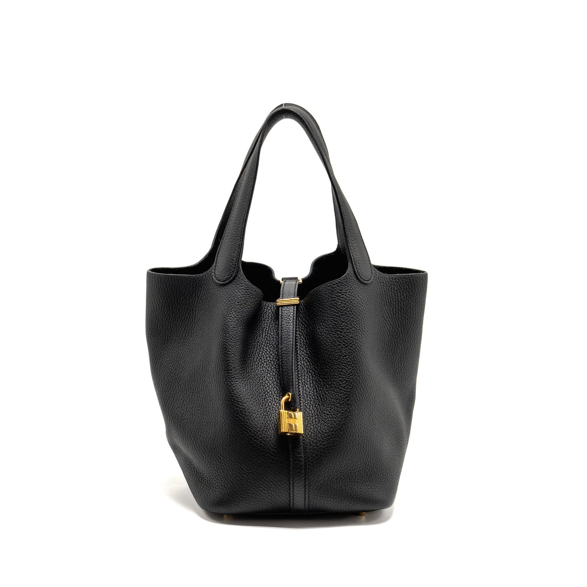 Hermes Picotin 22 Clemence Black GHW