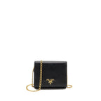 PRADA SAFFIANO CHAIN BAG CALFSKIN BLACK GHW