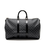 LOUIS VUITTON KEEPALL BANDOULIERE 45 DAMIER GRAPHITE CANVAS BLACK SHW