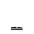 CHANEL CLASSIC LONG FLAP WALLET CAVIAR NAVY LGHW