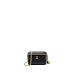 CHANEL COCO LOVE LONG VANITY WITH ADJUSTABLE CHAIN CAVIAR BLACK GHW (MICROCHIP)