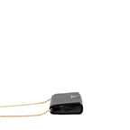 PRADA SAFFIANO CHAIN BAG CALFSKIN BLACK GHW