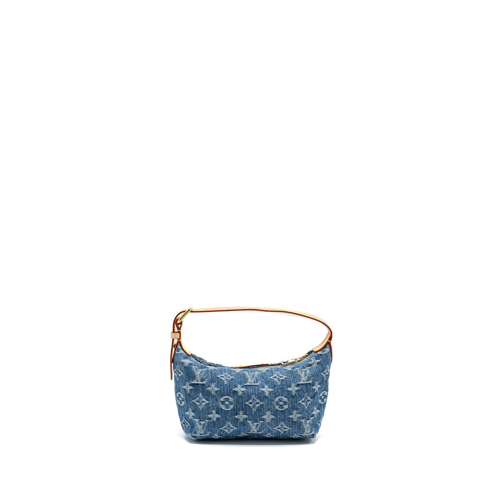 LOUIS VUITTON HILLS POCHETTE MONOGRAM DENIM BLUE GHW