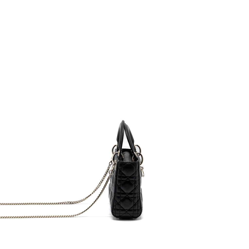 DIOR MINI LADY DIOR LAMBSKIN BLACK SHW