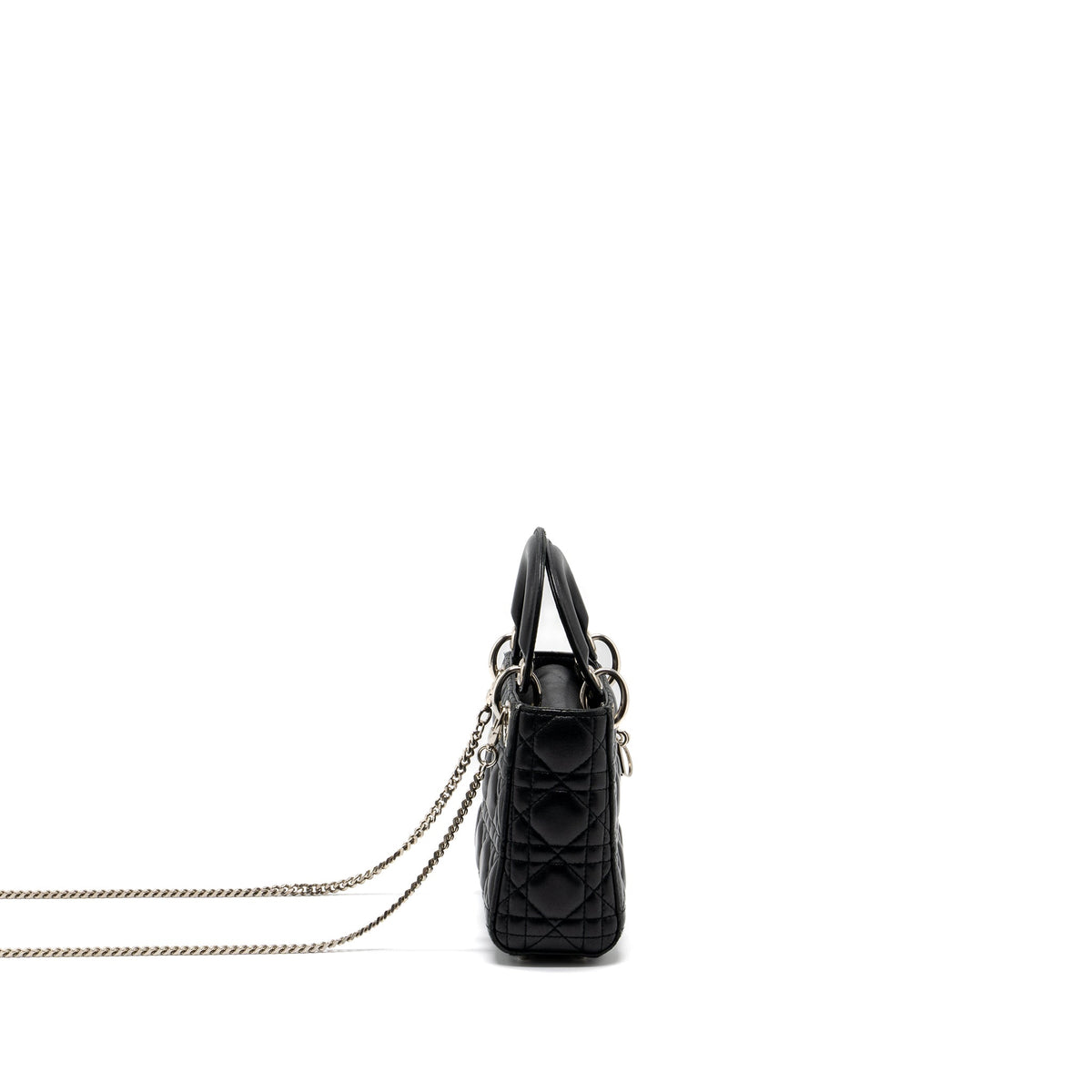 DIOR MINI LADY DIOR LAMBSKIN BLACK SHW